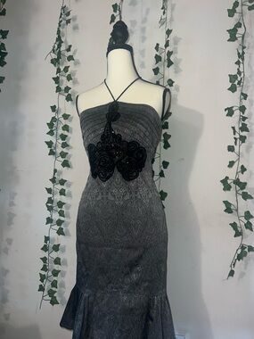 slim fit dress slacks Long Sleeve Embroidered Dress main image 1
